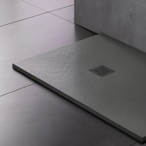 Ντουσιέρα 160*80*2,8 εκ. Υφή Πέτρας Γκρι Ματ Χυτό Μάρμαρο Sirene Cast Marble Slate S16080-411