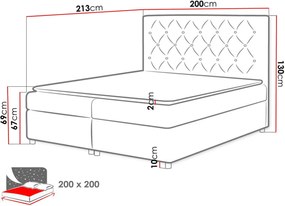 Επενδυμένο κρεβάτι Roma-Beraman-200 x 200