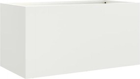 vidaXL Ζαρντινιέρα Λευκή 62x30x29 εκ. από Χάλυβα