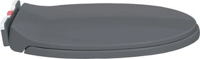 vidaXL Κάλυμμα Λεκάνης με Soft Close &amp;amp; Quick Release Οβάλ Γκρι