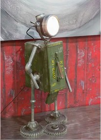 EXTREME INTERIOR DESIGN LAMP ROBOT IRON GREEN E27 MAX.60W 74939