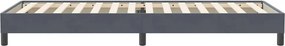 vidaXL Box Spring Κρεβάτι χωρίς στρώμα Σκούρο γκρι 100x220 εκ.