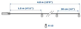 BLÖTSNÖ γιρλάντα φωτισμού LED 12 λαμπ. εσωτ.χώρου/μπαταρία 504.015.09