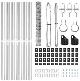 vidaXL Στύλος Περιφράξεων Γαλβανισμένο 25 x 1,2 μ Ατσάλι