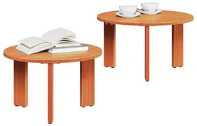 vidaXL Σετ Τραπεζιού Για Καφέ 2 pcs Καφέ κεριού 47.5 x 47.5 x 27 εκ.