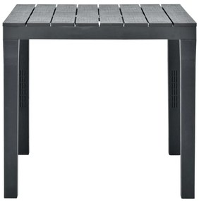 vidaXL Τραπέζι Κήπου Ανθρακί 78 x 78 x 72 εκ. Πλαστικό