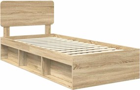 vidaXL Σκελετός Κρεβατιού Sonoma Δρυς 100 x 200 cm