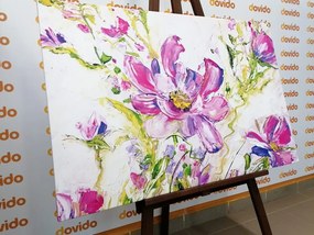Εικόνα ζωγραφισμένα καλοκαιρινά λουλούδια - 60x40