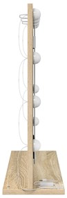 vidaXL Καθρέφτης Vanity με Φώτα LED Sonoma Oak 60x55x18 εκ.