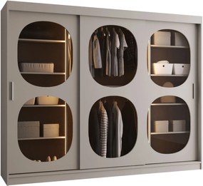 Ντουλάπα Bahrajn Circles Plus συρόμενη-Cashmere