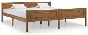 vidaXL Πλαίσιο Κρεβατιού Καφέ Μελί 180 x 200 εκ. από Μασίφ Ξύλο Πεύκου