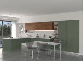 Intrahome Σύνθεση Έπιπλο Κουζίνας λευκό ΠΡΑΣΙΝΟ/ΚΑΡΥΔΙ 05-59821321 με blum μεντεσεδες και συρτάρια 10 ΜΕΤΡΑ ΤΡΕΧΟΝ