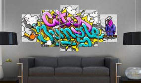 Πίνακας - Graffiti: city jungle 200x100