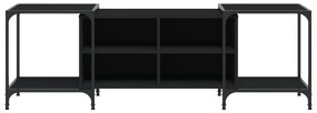 vidaXL Έπιπλο Τηλεόρασης Μαύρο 153x37x50 εκ. Επεξεργασμένο Ξύλο
