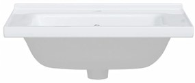 vidaXL Νιπτήρας Μπάνιου Ορθογώνιος Λευκός 61 x 48 x 19,5 εκ. Κεραμικός