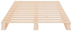 vidaXL Κρεβάτι Παλέτες 75 x 190 εκ. Μασίφ Ξύλο Πεύκου Small Single