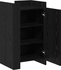 vidaXL Πλαϊνό γραφείο Μαύρη Οξυά 45 x 35 x 75 εκ