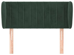 Κεφαλάρι με Πτερύγια Σκούρο Πράσινο 103x23x78/88 εκ. Βελούδινο 3117427