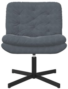 vidaXL Γυριστή Χαλαρωτική Καρέκλα Σκούρο γκρι 63 x 75 x 76 εκ Βελούδο