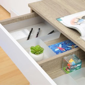 Γραφείο ξύλινο μεταλλική βάση Nextdeco λευκό Υ76x84x48εκ.