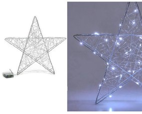 Αστέρι Με Φως Ασημί 40cm