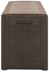 vidaXL Μπαούλο Αποθήκευσης Κήπου Καφέ 119x48x60 εκ. από Πολυπροπυλένιο