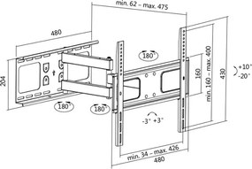 Βάση Τηλεόρασης Επιτοίχια LogiLink BP0015 32"-55"