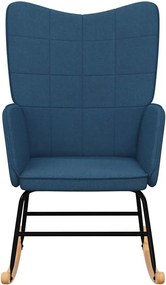 vidaXL Κουνιστή Πολυθρόνα Μπλε Υφασμάτινη