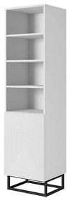Βιβλιοθήκη ASHA, λευκό ματ 50x190x43cm-BOG1598