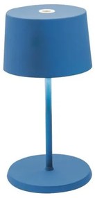 Επαναφορτιζόμενο Επιτραπέζιο Φωτιστικό LED Olivia Mini H22 Φ11 Zafferano-LD0860K3-Μπλε LD0860K3