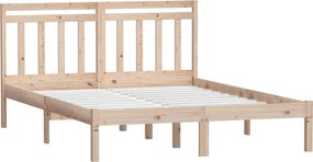 vidaXL Πλαίσιο Κρεβατιού 150 x 200 εκ. Μασίφ Ξύλο King Size