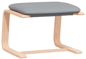 vidaXL Πολυθρόνα Relax Ανοιχτό Γκρι Υφασμάτινη με Υποπόδιο