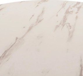 ΤΡΑΠΕΖΙ ΤΡΑΠΕΖΑΡΙΑΣ ROLLO HM9421.11 ΣΤΡΟΓΓΥΛΟ WHITE MARBLE Φ90x74Υεκ.