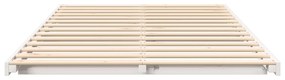 vidaXL Κρεβάτι δαπέδου Λευκό 140 x 190 cm Μασίφ ξύλο πεύκου