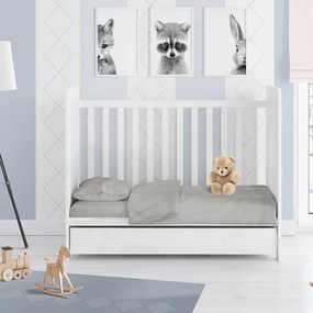 Σεντόνι Βρεφικό Solid Με Λάστιχο 496 Elephant DimCol Cradle 70x155cm 100% Βαμβάκι