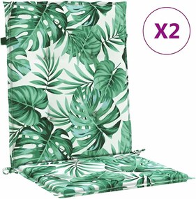 vidaXL Μαξιλάρια Πλάτης Φύλλο 2 pcs Σχέδιο Φύλλου 100 x 50 x 3 cm