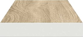 vidaXL Ράφι Τοίχου Δρυς/Άσπρο 60x23,5x3,8 εκ. MDF