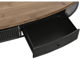 Τραπεζάκι Καφέ DKD Home Decor Καφέ Μαύρο Μέταλλο Έλατο 120 x 58 x 42 cm