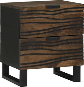 vidaXL Κομοδίνο Καρυδιά 40 x 33 x 46 εκ. Επεξεργασμένο Ξύλο
