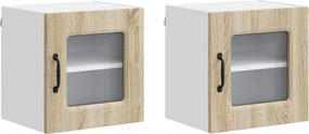 vidaXL Πάνελ πλυντηρίου πιάτων Kalmar 2 pcs Δρύς Sonoma