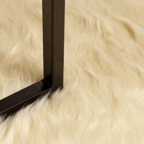 vidaXL Χαλί από τεχνητό πρόβειο δέρμα TAFALLA Κρεμ 100 x 200 cm