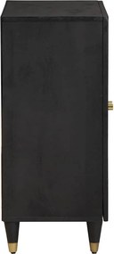 vidaXL Πλαϊνό γραφείο Μαύρο 60 x 33 x 75 cm Στερεό ξύλο μάνγκο