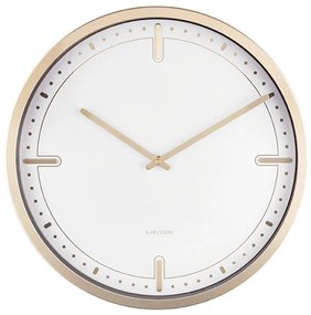 Ρολόι Τοίχου Dots &amp; Batons KA5727WH Φ42cm White-Gold Karlsson Metal