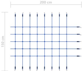 vidaXL Δίχτυ Αναρρίχησης Μπλε 200 x 150 εκ.