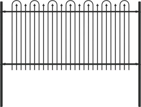 vidaXL Φράχτης Καμάρας με Άκρες DRONTEN 200 x 150 cm Μαύρο