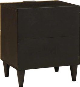 vidaXL Κομοδίνο 2 pcs Μαύρο και Χρυσό 40 x 33 x 46 εκ.
