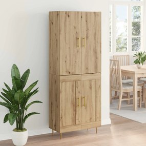 vidaXL Highboard Artisan Oak 69,5 x 34 x 180 εκ. Επεξεργασμένο ξύλο