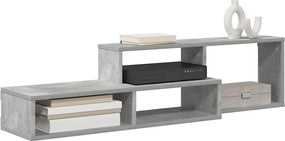 vidaXL ΡάφιΤηλεόρασηςΤοίχου 120x25x28,5εκ Επεξεργασμένο ξύλο