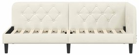 vidaXL Κρεβάτι Γωνίας Κρεμ 80 x 200 cm Βελούδο