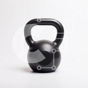 Intra Συλλεκτικό Ξύλινο Παζλ Plywood  4mm - Μαύρο Kettlebell σε λευκό φόντο Σε Ξύλινο Κουτί - Διαστάσεις: 10x10 cm – 25 κομμάτια